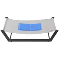 Charlies Pet Elevated Trampoline Pet Bed With Gel Cooling Mat Steel Frame And Mat Grey Medium