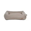 Lulu And Boo Dog Bolster Bed Quilted Siena Removable Parts Taupe Large