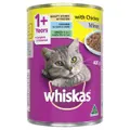 Whiskas Wet Cat Food Adult 1 Plus Chicken Mince 24 X 400g