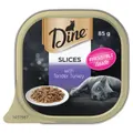 Dine Classic Collection Slices With Tender Turkey Wet Cat Food Tray 85g