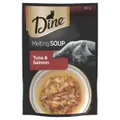 Dine Melting Soup Tuna And Salmon Pouch Wet Cat Food 12 X 40g