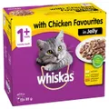 Whiskas Wet Cat Food Adult Chicken Jelly 12 X 85g