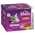 Whiskas Wet Cat Food Pouch So Meaty Meat Cuts 24 X 85g