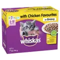 Whiskas Wet Cat Food Kitten Chicken Pouches Gravy 12 X 85g