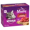 Whiskas Wet Cat Food Adult So Meaty Meat Cuts Gravy 24 X 85g