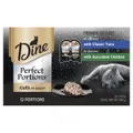 Dine Mulitpack Perfect Portions Cuts In Gravy Classic Tuna Plus Succulent Chicken Wet Cat Food Trays 72 X 37.5g