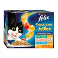 Felix Wet Cat Food Sensations Jellies Fishy Selection 12 X 85g