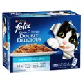 Felix As Good As It Looks Doubly Delicious Fish Selection In Jelly Wet Cat Food Pouches 12 X 85g