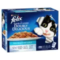 Felix As Good As It Looks Doubly Delicious Fish Selection In Jelly Wet Cat Food Pouches 24 X 85g