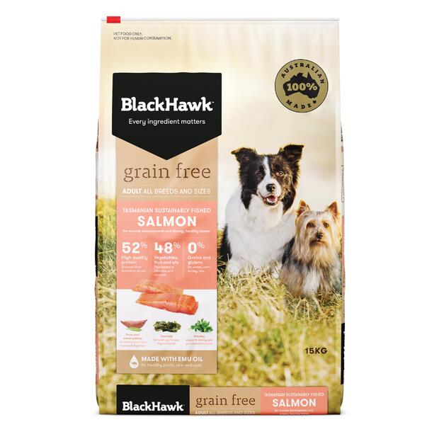 Black Hawk Adult Salmon Dry Dog