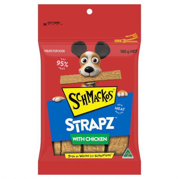 Schmackos Strapz Chicken Flavour Dog Treats