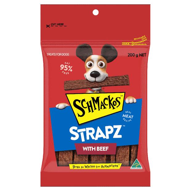 Schmackos Strapz Dog Treat Beef