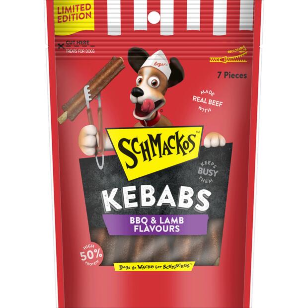 Schmackos Kebabs Bbq And Lamb Flavour Dog Treats
