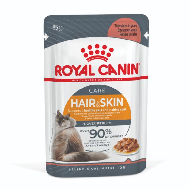 Royal Canin Hair And Skin Gravy Wet Cat Food Pouches