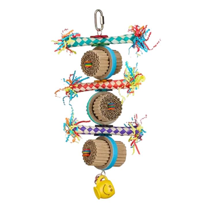 Bainbridge Destructive Fiesta Rolls Foraging Bird Toy