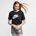 Nike Sportswear Essential Women's Cropped Logo T-Shirt - Black