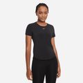 Nike Dri-FIT UV One Luxe Women's Standard Fit Short-Sleeve Top - Black - 50% Recycled Polyester