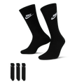 Nike Sportswear Everyday Essential Crew Socks (3 Pairs) - Black - 50% Recycled Polyester
