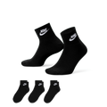 Nike Everyday Essential Ankle Socks (3 Pairs) - Black - 50% Recycled Polyester