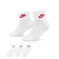 Nike Everyday Essential Ankle Socks (3 Pairs) - Multi-Colour - 50% Recycled Polyester