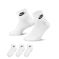 Nike Everyday Essential Ankle Socks (3 Pairs) - White - 50% Recycled Polyester