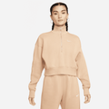 Nike Sportswear Phoenix Fleece Women's 1/2-Zip Cropped Sweatshirt - Brown