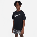 Nike Multi Older Kids' (Boys') Dri-FIT Graphic Training Top - Black - 50% Recycled Polyester