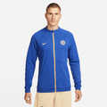 Chelsea F.C. Academy Pro Men's Nike Full-Zip Knit Football Jacket - Blue - 50% Recycled Polyester