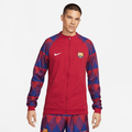 F.C. Barcelona Academy Pro Men's Nike Full-Zip Knit Football Jacket - Red - 50% Recycled Polyester