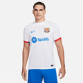F.C. Barcelona 2023/24 Stadium Away Men's Nike Dri-FIT Football Shirt - White - 50% Recycled Polyester