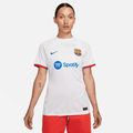F.C. Barcelona 2023/24 Stadium Away Women's Nike Dri-FIT Football Shirt - White - 50% Recycled Polyester