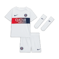 Paris Saint-Germain 2023/24 Away Baby/Toddler Nike Dri-FIT 3-Piece Kit - White - 50% Recycled Polyester