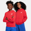 Nike Sportswear Club Fleece Older Kids' Pullover Hoodie - Red