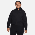 Nike Sportswear Tech Fleece Older Kids' (Girls') Full-Zip Hoodie (Extended Size) - Black