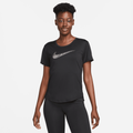 Nike Dri-FIT Swoosh Women's Short-Sleeve Running Top - Black - 50% Recycled Polyester