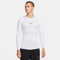Nike Pro Men's Dri-FIT Tight Long-Sleeve Fitness Top - White - 50% Recycled Polyester