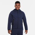 Nike Sportswear Tech Fleece Older Kids' (Boys') Full-Zip Hoodie (Extended Size) - Blue
