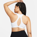 Nike Swoosh High-Support Women's Non-Padded Adjustable Sports Bra - White - 50% Recycled Polyester