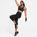 Nike Universa Women's Medium-Support High-Waisted Cropped Leggings with Pockets - Black
