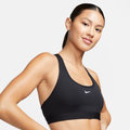 Nike Swoosh Light-Support Women's Non-Padded Sports Bra - Black - 50% Recycled Polyester