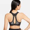 Nike Swoosh High-Support Women's Non-Padded Adjustable Sports Bra - Black - 50% Recycled Polyester