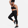 Nike Universa Women's Medium-Support Mid-Rise 7/8 Leggings with Pockets - Black