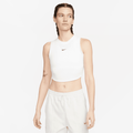 Nike Sportswear Chill Knit Women's Tight Cropped Mini-Rib Tank Top - White