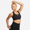 Nike Swoosh Medium-Support Women's Padded Sports Bra - Black - 50% Recycled Polyester