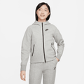 Nike Sportswear Tech Fleece Older Kids' (Girls') Full-Zip Hoodie - Grey