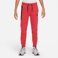 Nike Sportswear Tech Fleece Older Kids' (Boys') Trousers - Red - 50% Sustainable Blends