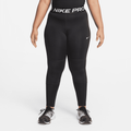 Nike Pro Dri-FIT Older Kids' (Girls') Leggings (Extended Size) - Black - 50% Recycled Polyester
