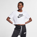 Nike Sportswear Essential Women's Cropped Logo T-Shirt - White