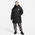 Nike Sportswear Therma-FIT Repel Women's Synthetic-Fill Hooded Parka - Black - 50% Recycled Polyester