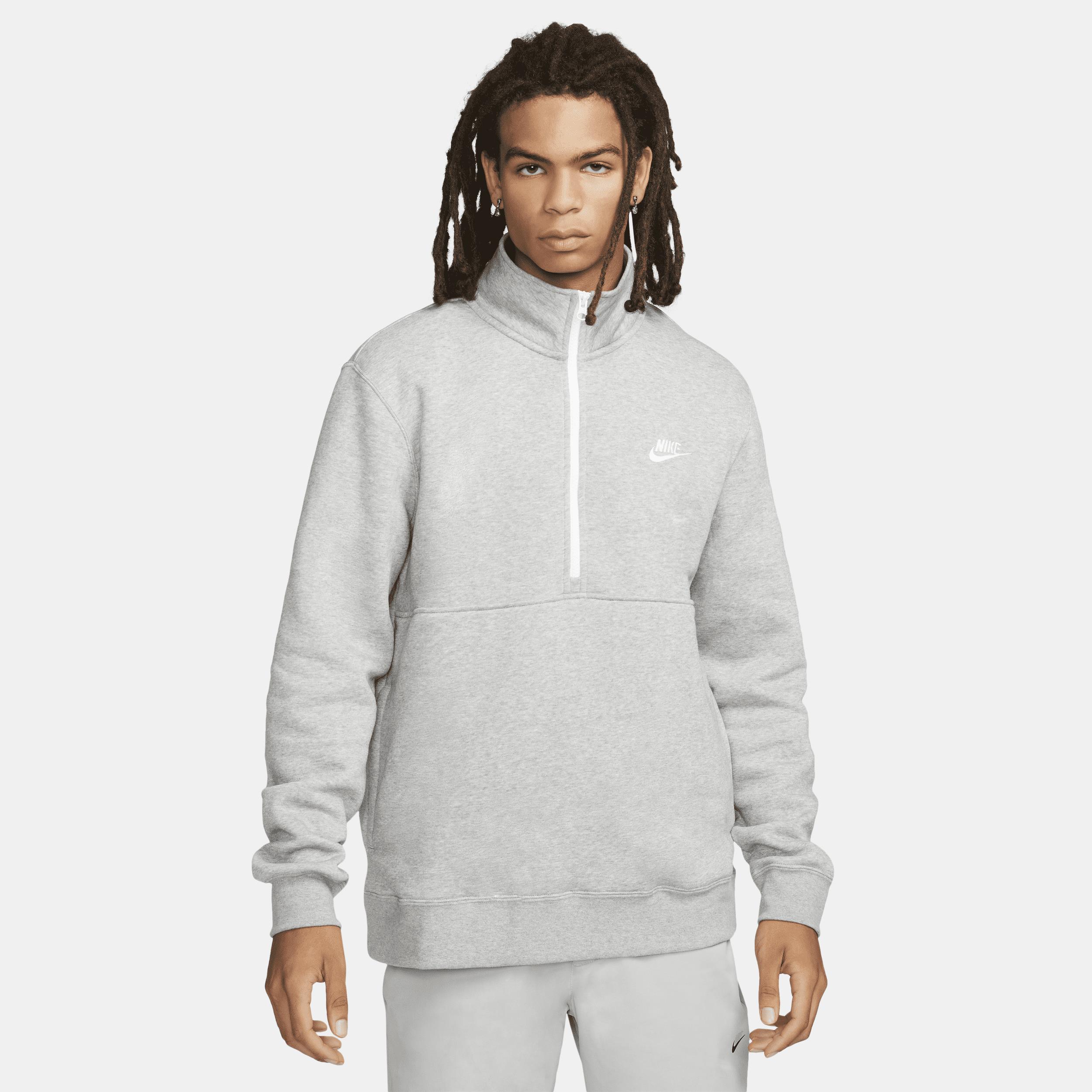 Nike Sportswear Club Men's Brushed-Back 1/2-Zip Sweatshirt - Grey